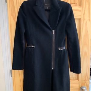 BCBG black coat with zipper